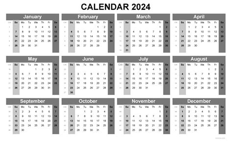 2024 Calendar Printable - Kata Sarina