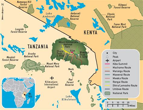 Mount Kilimanjaro Map - Climbing Kilimanjaro