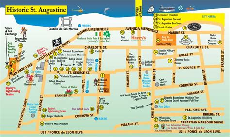 St. Augustine Map Of Attractions