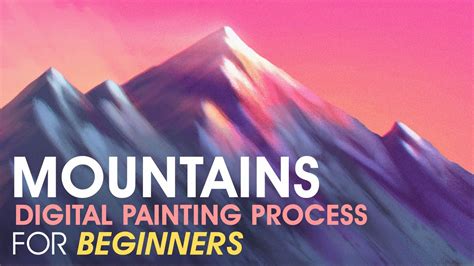 How To Paint Mountains (For Beginners) - Digital Painting Process ...