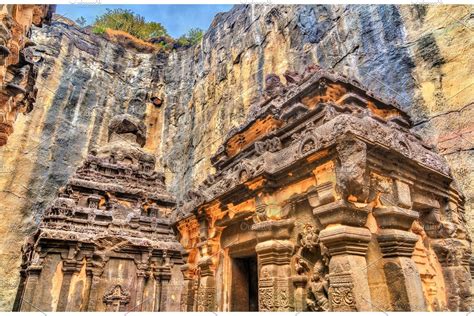 The Kailasa temple, cave 16 in Ellora complex. UNESCO world heritage ...