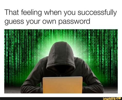 That feeling when you successfully guess your own password - iFunny