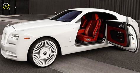 Rolls Royce Wraith Covered In White With Red Interior