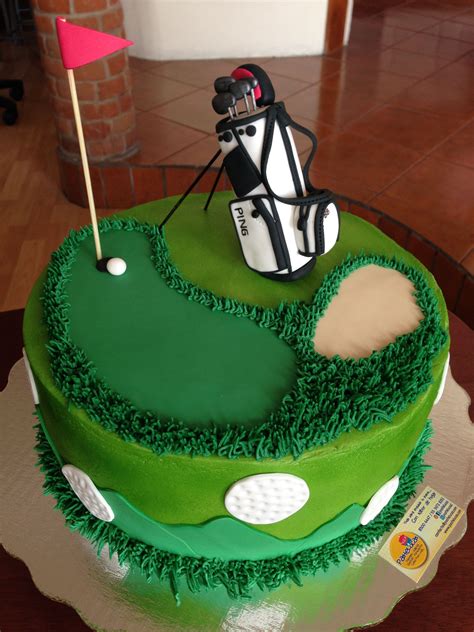 Golf Cake Shaped Like A Fairway | Golf Party Ideas | Golf birthday ...