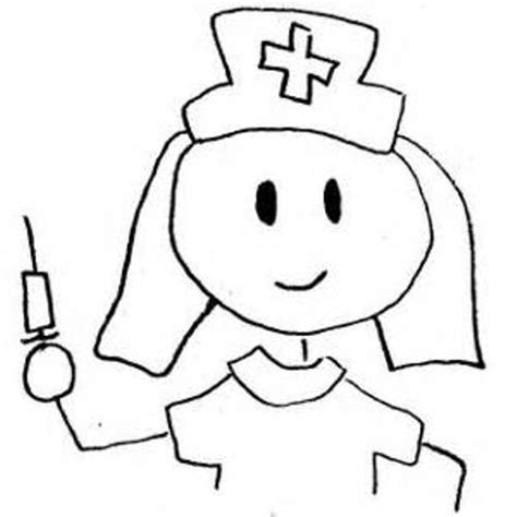 Nurse black and white clipart – Clipartix