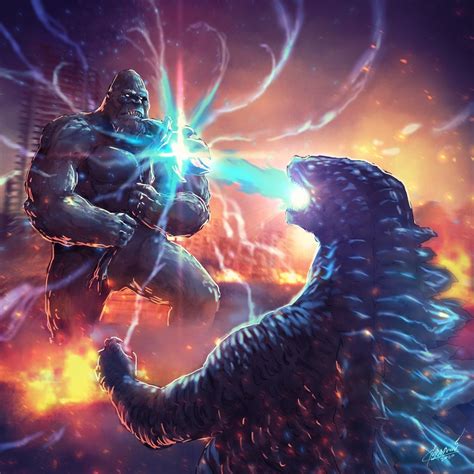 Godzilla V Kong by GARAYANN on DeviantArt in 2020 | King kong vs ...