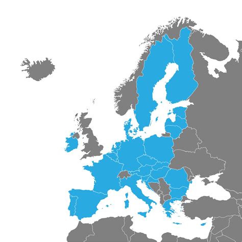 European Union countries. Political map with borders 3331184 Vector Art ...