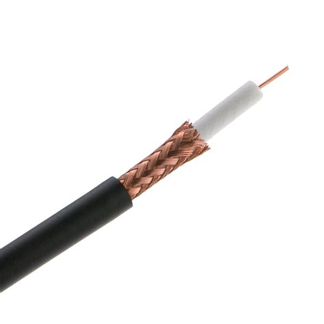 1000ft Black RG6/U Coaxial Cable, 18AWG Copper