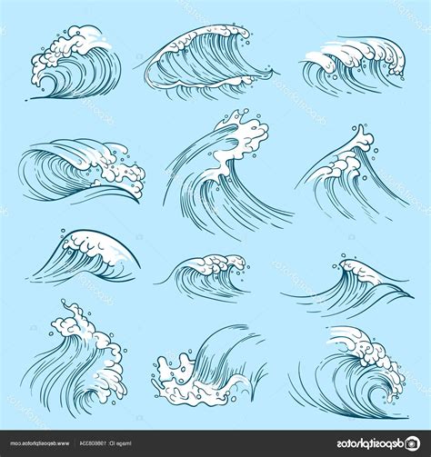 Ocean Waves Drawing at PaintingValley.com | Explore collection of Ocean ...