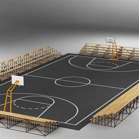 Basketball Court 03 | 3D model | Stadium architecture, Stadium design ...