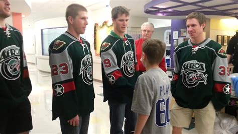 Houston Aeros Hockey Team Visit - YouTube