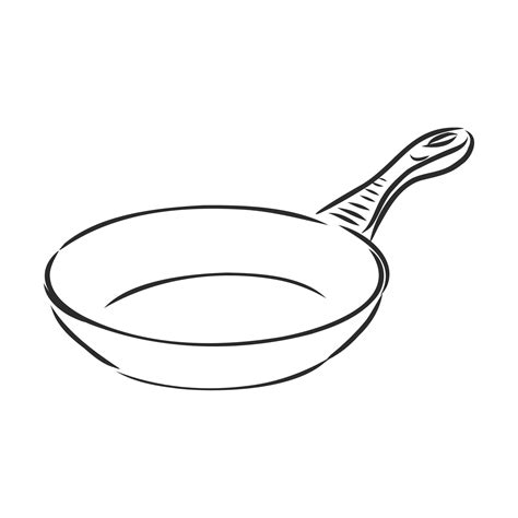 frying pan vector sketch 17050365 Vector Art at Vecteezy