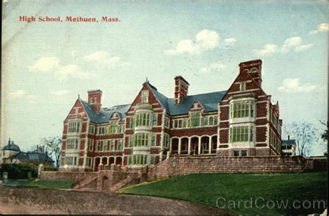 High School Methuen, MA Postcard