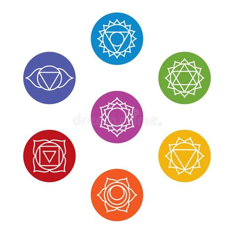 Symbols of chakra stock vector. Illustration of icon - 22204864