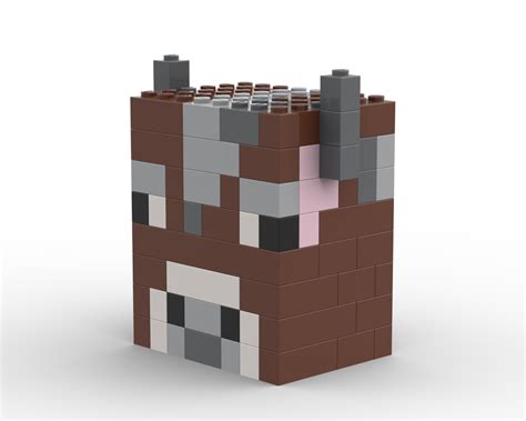 LEGO MOC Minecraft - Cow Head by Ilyes_Origamist | Rebrickable - Build ...