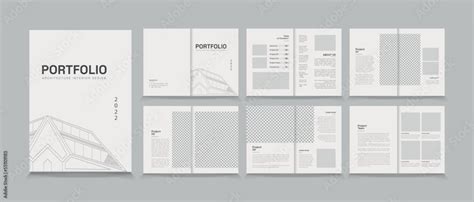 Fototapeta Architecture and interior portfolio layout design, a4 ...