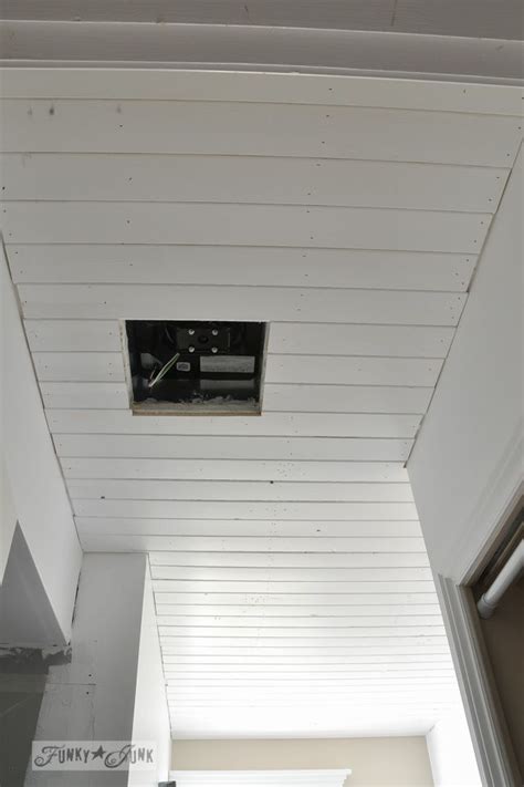 How to install a wood plank ceiling (without removing the popcorn ...