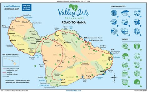 Map Of Road To Hana Maui Maui - Daune Eolande