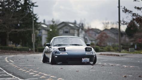 Download Gray Miata Sports Car Wallpaper | Wallpapers.com