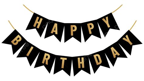 Gold Happy Birthday Clipart Transparent Background, Happy Birthday ...