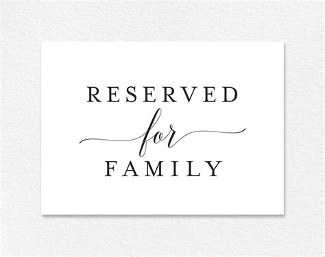 Free printable reserved seating signs for your wedding ceremony – Artofit