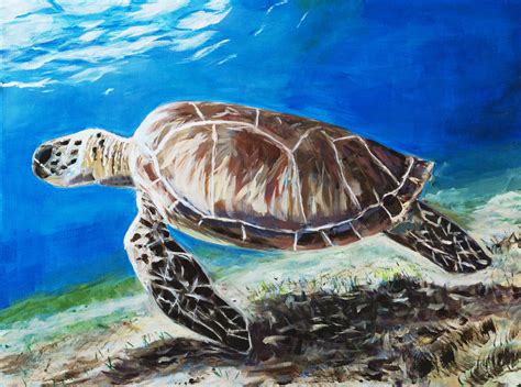 Sea Turtle - Art Print - Hooked for Life