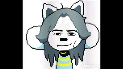 temmie with a man face - YouTube