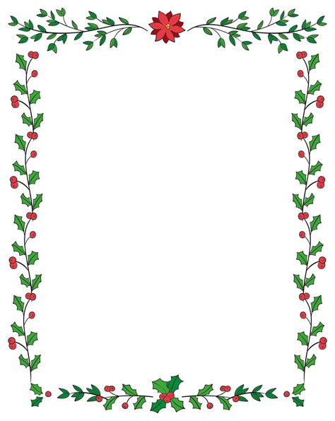 Printable Christmas Borders Landscape