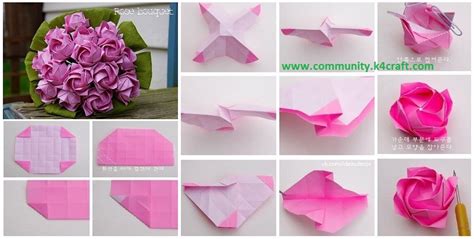 How To Make a Origami Paper Rose Bouquet - K4 Craft Community