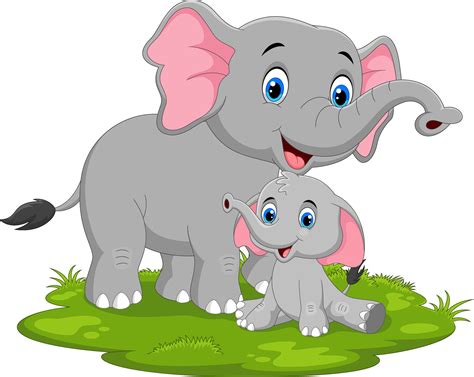 Cartoon Mother and baby elephant 48516803 Vector Art at Vecteezy