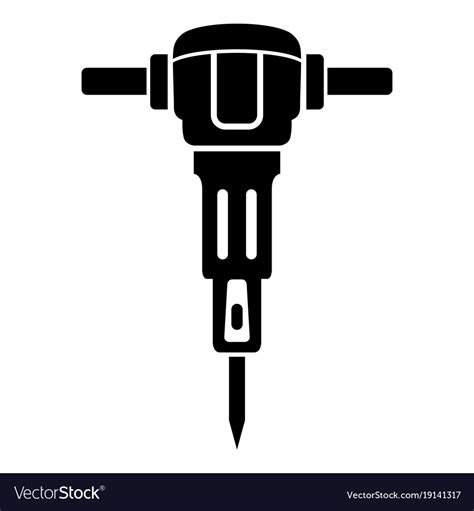 Jackhammer icon simple style Royalty Free Vector Image