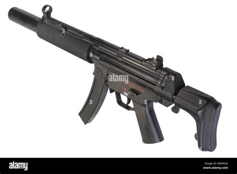 submachine gun MP5 with silencer isolated Stock Photo - Alamy