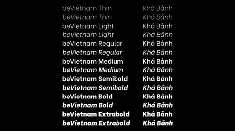 Be Vietnam Font