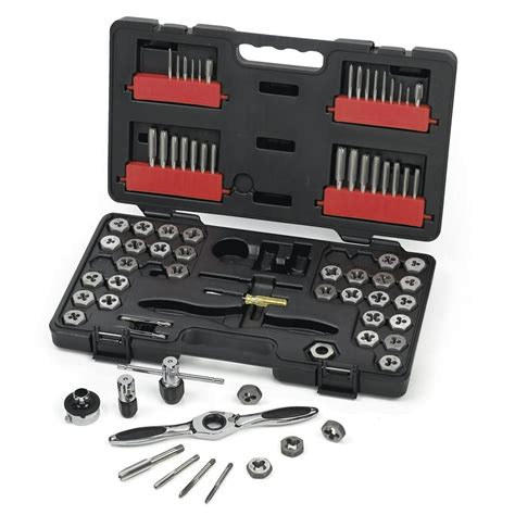 GearWrench 3887 Tap and Die 75 Piece Set - Combination SAE / Metric ...