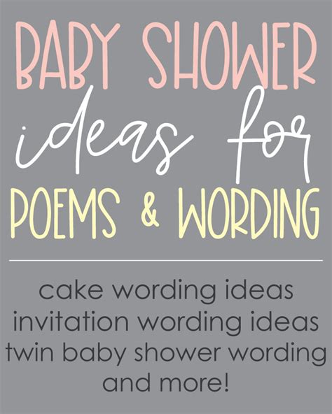 Clever Baby Shower Poems, Verses, and Sayings for Girls and Boys