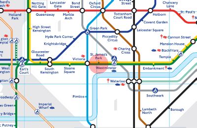 St. James's Park station map - London Underground Tube