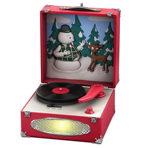 Hallmark Rudolph the Red-Nosed Reindeer Record Player Musical Ornament ...