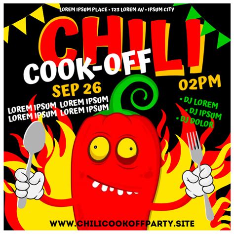 Chili Cook-off Banner templaat | PosterMyWall