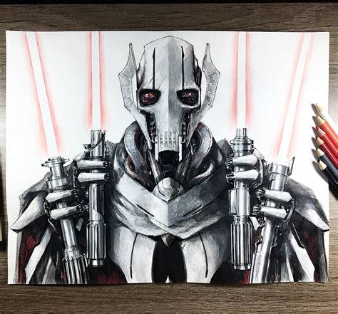 Here's my drawing of General Grievous as a sith, 11x14 : r/alternativeart