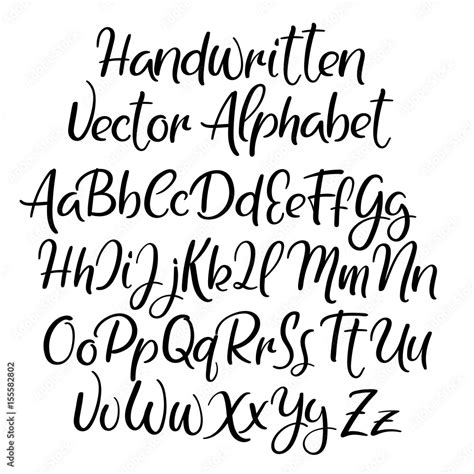 Hand Lettering Fonts Alphabet