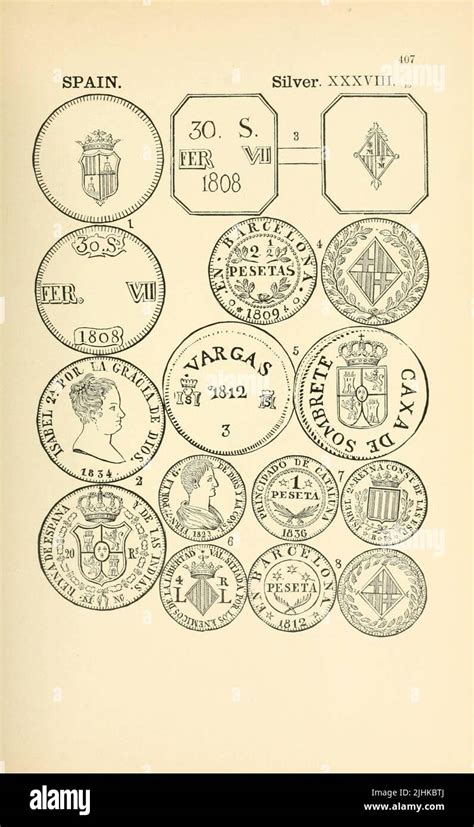 Spanish Silver Coins from the book Illustrated encyclopaedia of gold ...