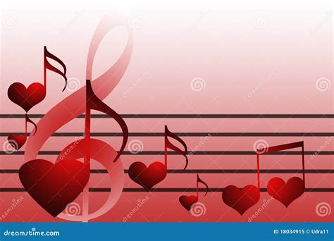 Valentines Music Hearts Royalty Free Stock Photo - Image: 18034915