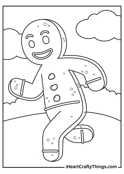 Gingerbread Man Printable Coloring Pages