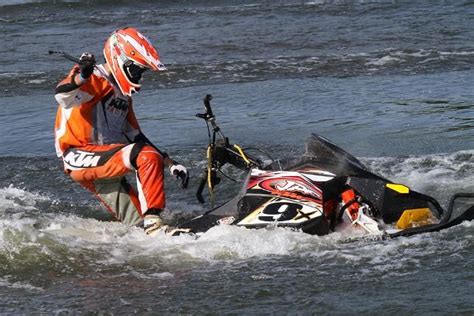 Snowmobile races on water | Snowmobile, Last man standing, Man standing