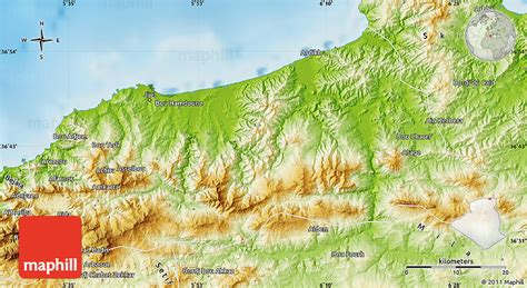 Physical Map of Jijel