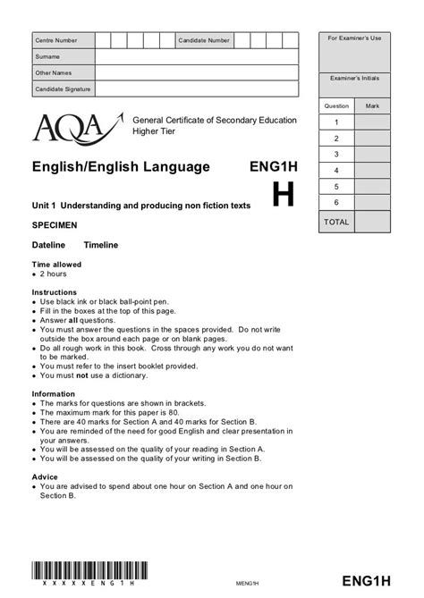 Aqa English Paper 1 Past Papers – Paovertse1985