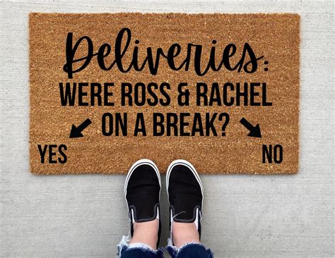 Were Ross and Rachel on a Break Funny Doormat Personalized - Etsy