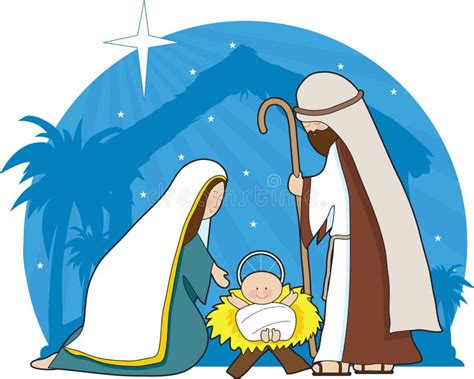 Nativity Scene stock vector. Illustration of savior, baby - 11155040