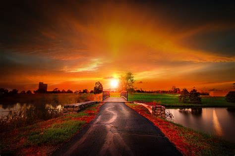 The Path to Sunset | Beautiful landscapes, Sunset, Scenery