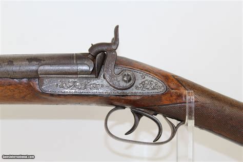 ENGRAVED Antique BELGIAN Double Barrel Shotgun